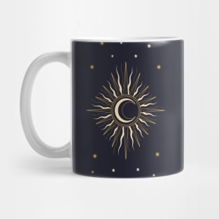 Golden Moon and Sun Astrology Mug